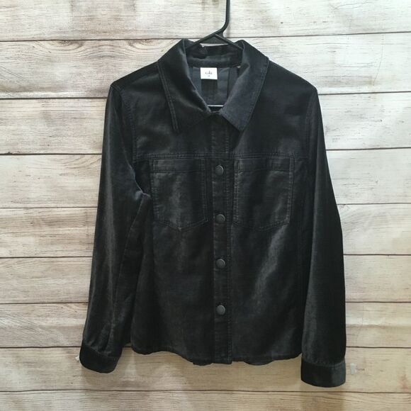 CABI TUESDAY TOPPER‎ BLACK VELVET JACKET - Picture 1 of 6